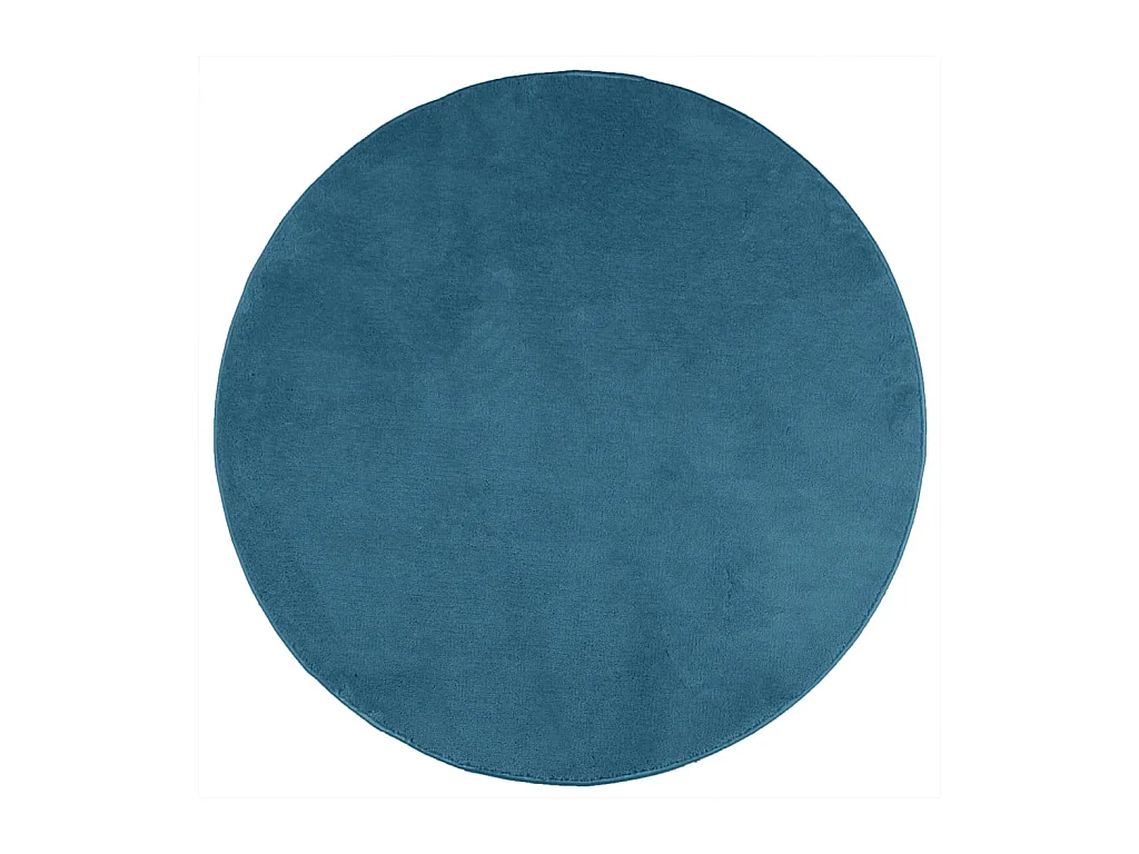 Tapis OVIEDO à poils courts turquoise Ø 200 cm