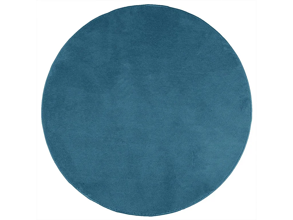 Tapis OVIEDO à poils courts turquoise Ø 200 cm