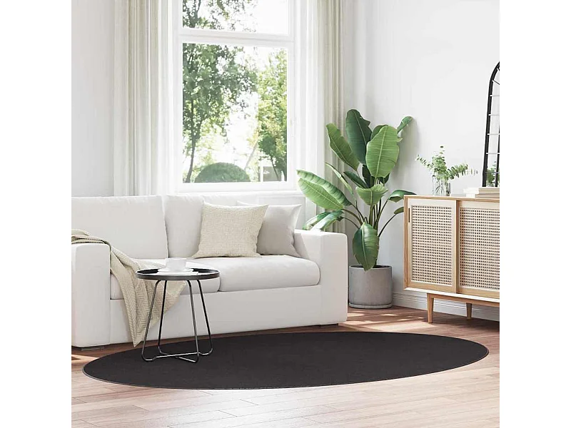 Zwart vloerkleed 160 x 230 cm Polyester