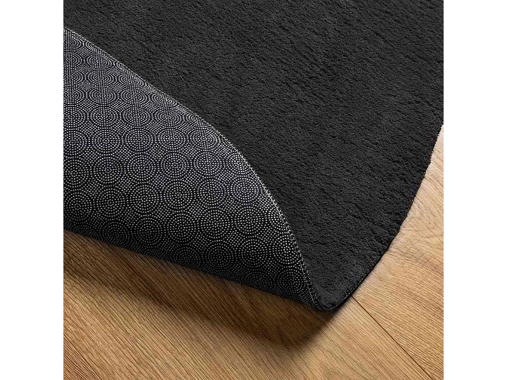 Zwart vloerkleed 160 x 230 cm Polyester