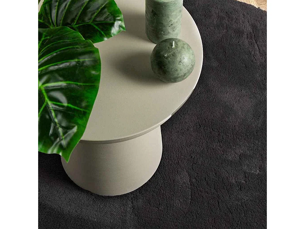 Zwart vloerkleed 160 x 230 cm Polyester