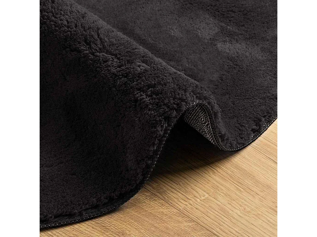 Zwart vloerkleed 160 x 230 cm Polyester