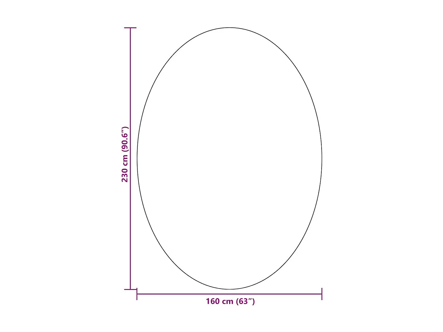 Zwart vloerkleed 160 x 230 cm Polyester