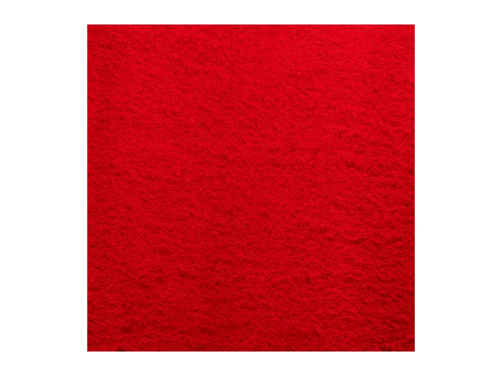Alfombra HUARTE de pelo corto suave y lavable roja 160x160 cm
