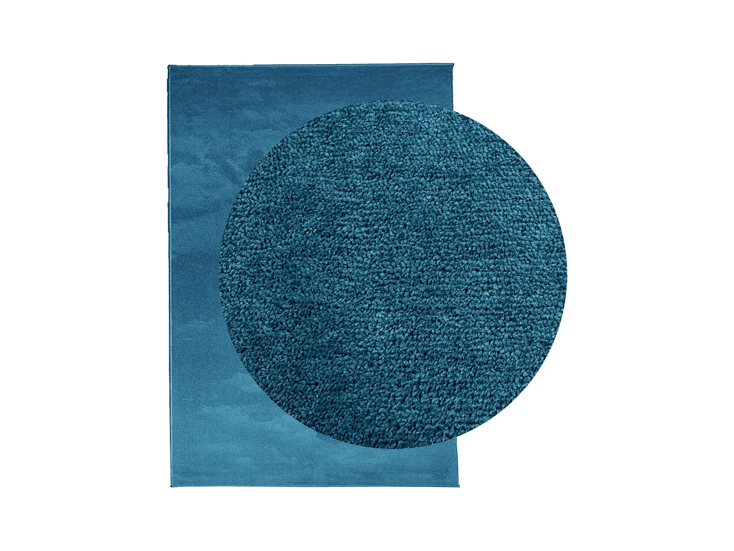 Tapis OVIEDO à poils courts turquoise 140x200 cm