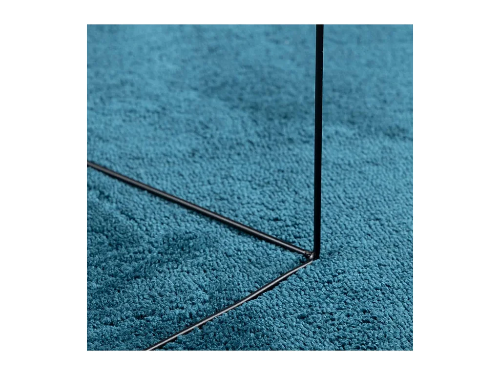 Tapis OVIEDO à poils courts turquoise 140x200 cm