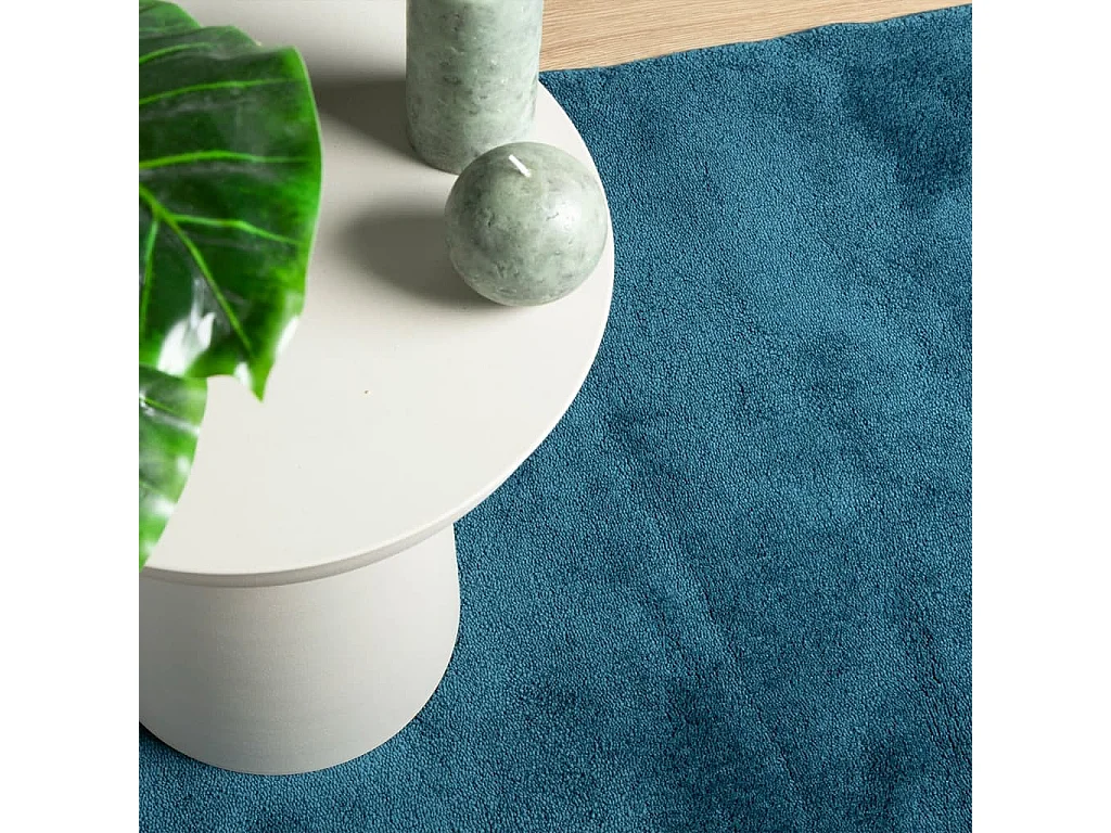 Tapis OVIEDO à poils courts turquoise 140x200 cm