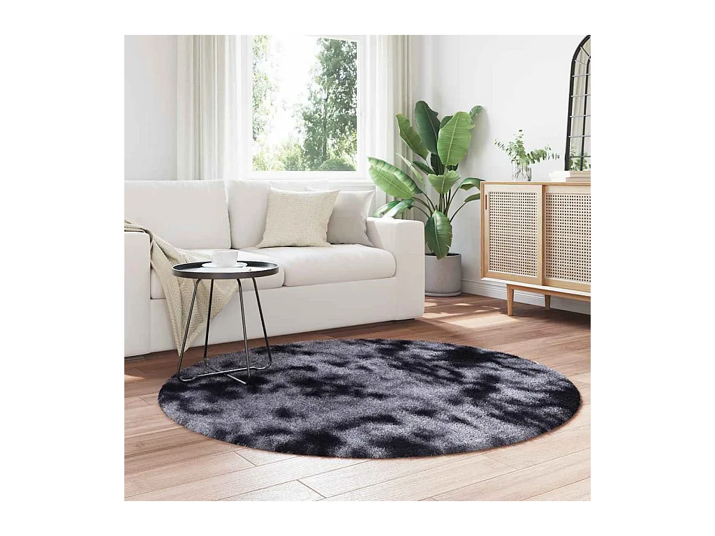 Tappeto Shaggy NAVARRA Grigio Scuro 160x160 cm