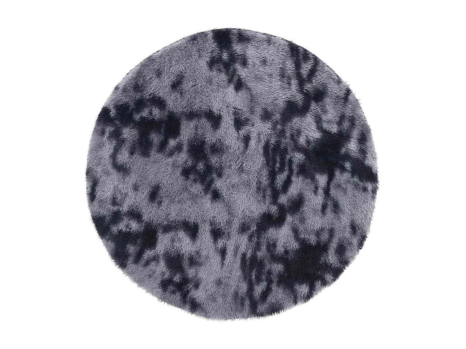 Tapis Shaggy à poils longs NAVARRA gris foncé 160x160 cm