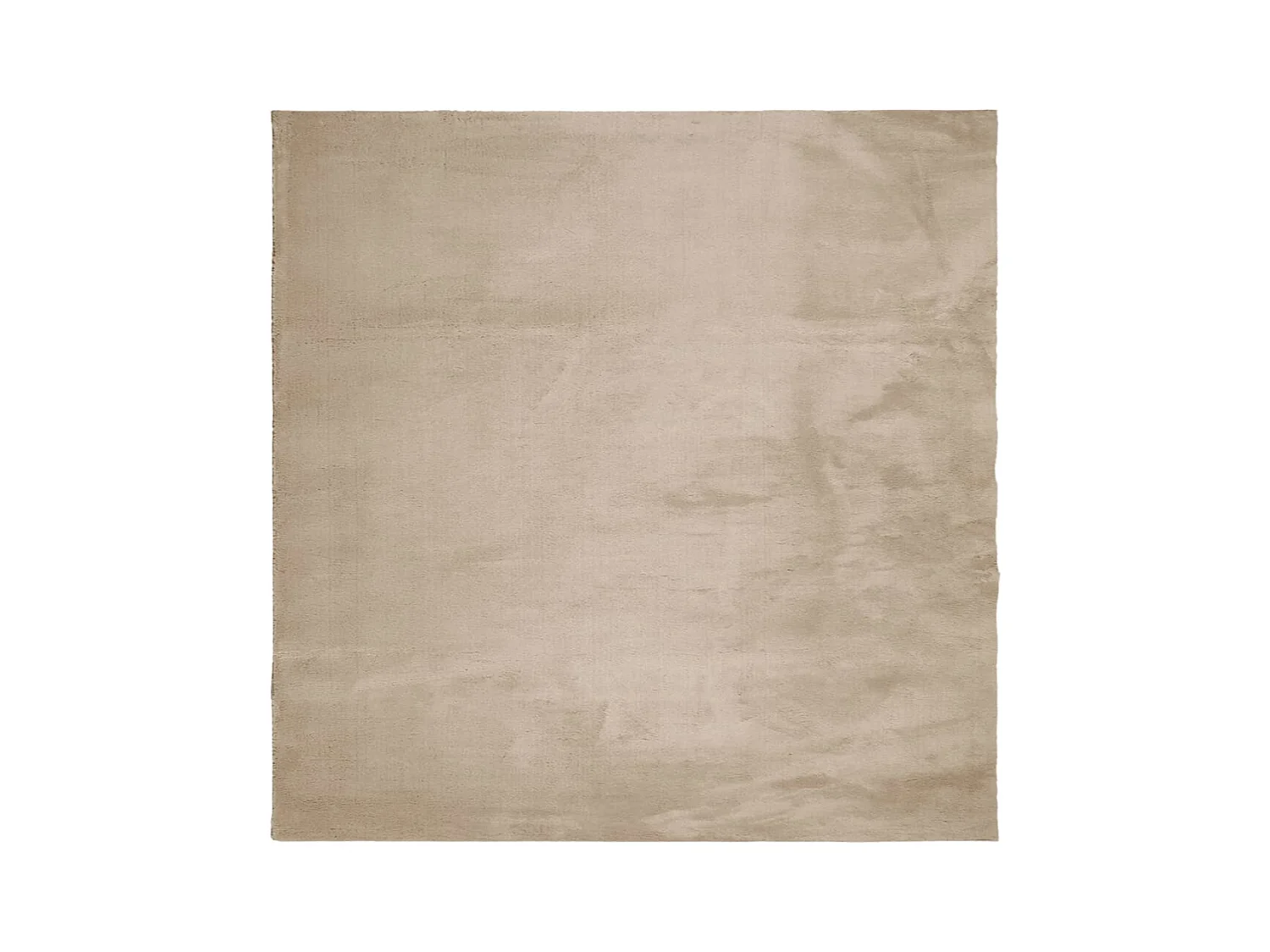 Tapis HUARTE à poils courts doux et lavable sable 120x120 cm