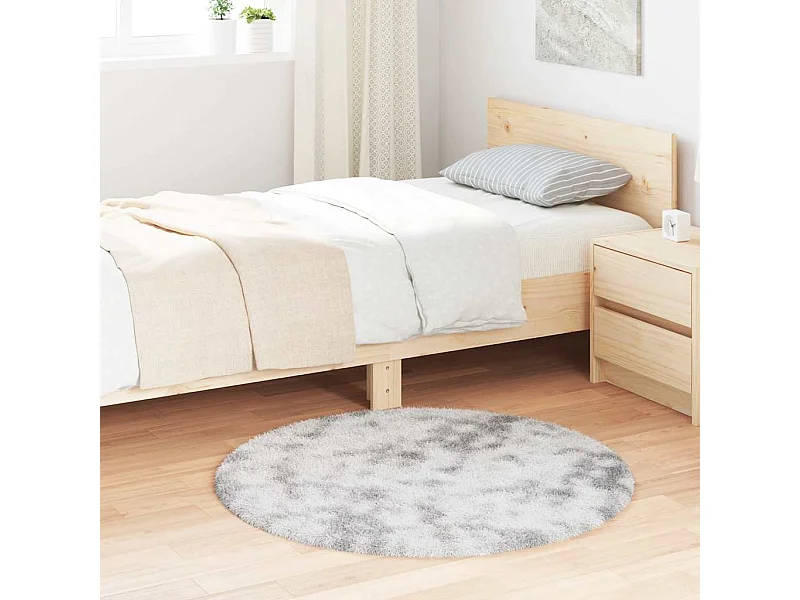 NAVARRA Shaggy Rug Zilvergrijs 100x100 cm