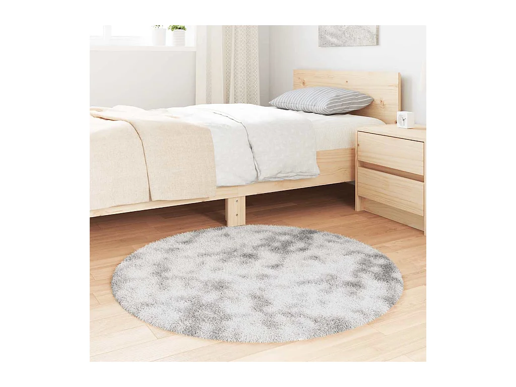 NAVARRA Shaggy Rug Zilvergrijs 100x100 cm