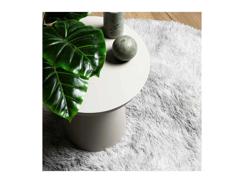 NAVARRA Shaggy Rug Zilvergrijs 100x100 cm