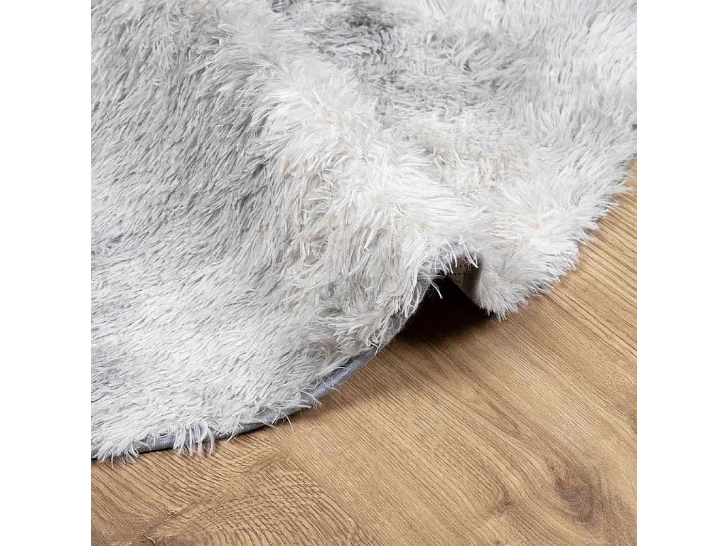 Tappeto NAVARRA Shaggy Grigio Argento 100x100 cm