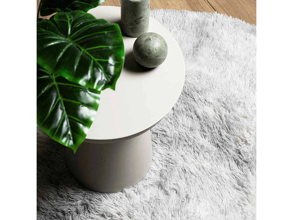 Tappeto NAVARRA Shaggy Grigio Argento 100x100 cm