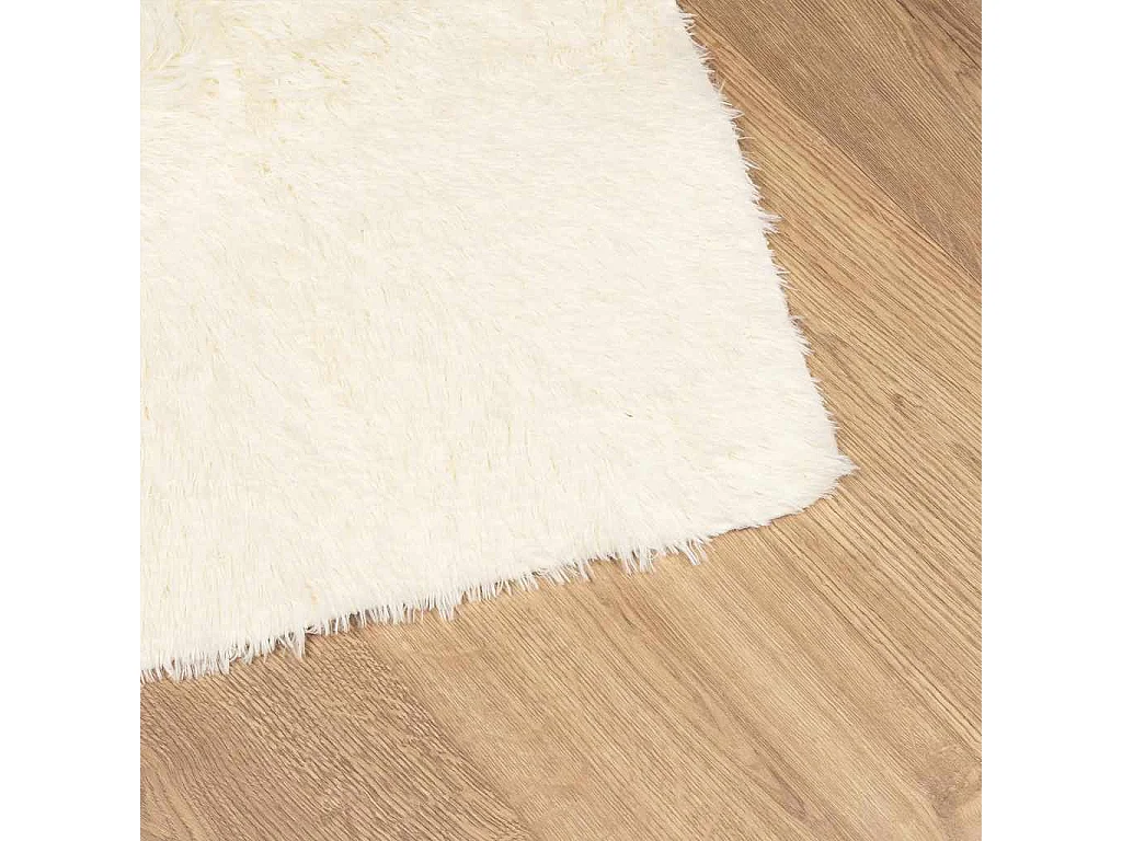 Tappeto shaggy a pelo lungo NAVARRA crema 200x200 cm poliestere