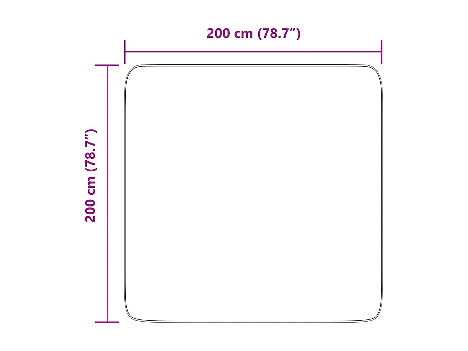 Tappeto shaggy a pelo lungo NAVARRA crema 200x200 cm poliestere