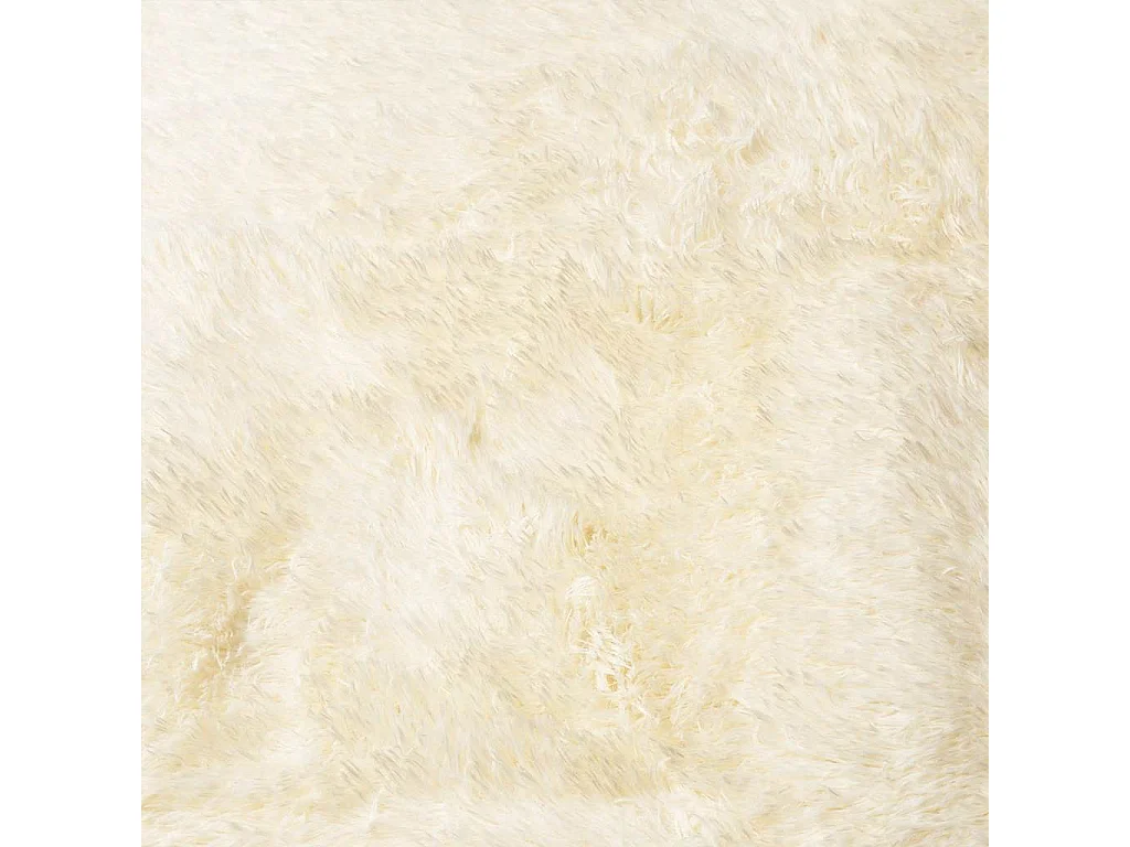 Tapis Shaggy à poils longs NAVARRA crème 200x200 cm polyester