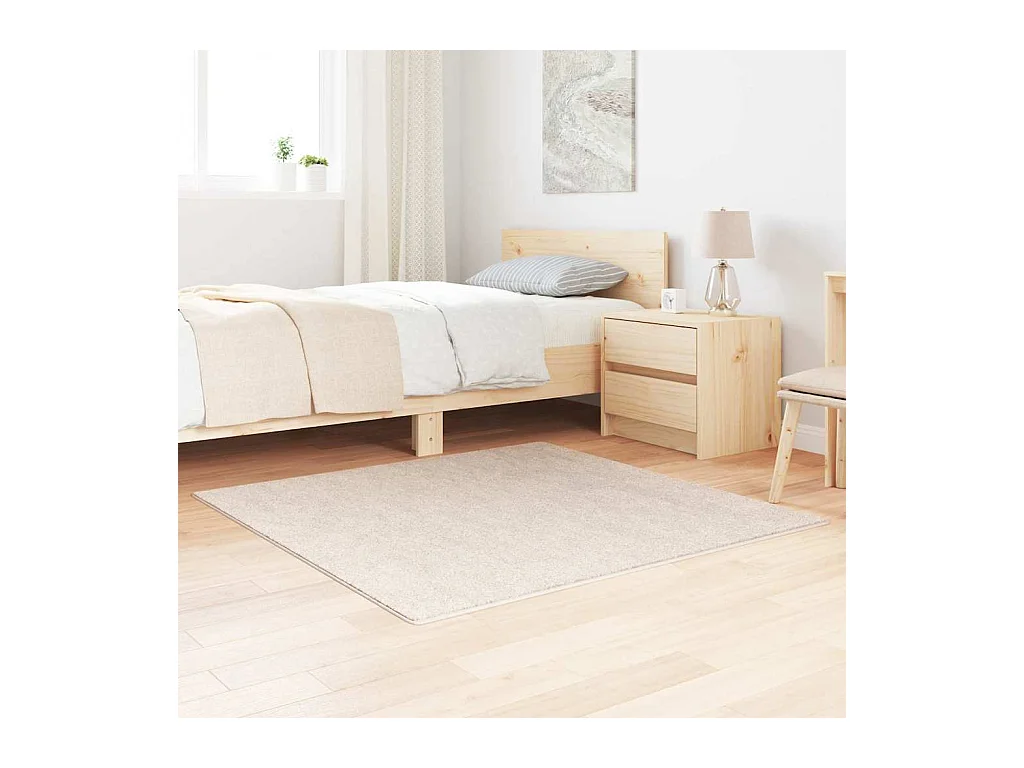 Tapis Crème 120 x 120 cm Polypropylène