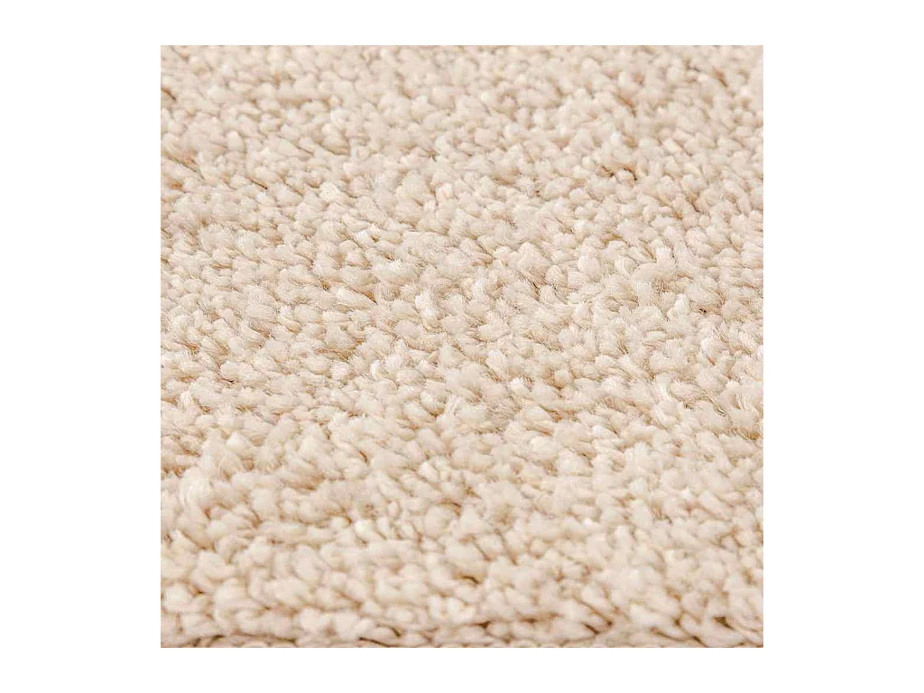 Tapis Crème 120 x 120 cm Polypropylène