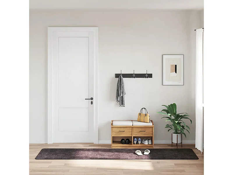 Alfombra antideslizante lavable 80x300 cm Antracita