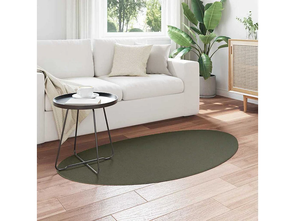 Tappeto verde bosco 80 x 150 cm in poliestere