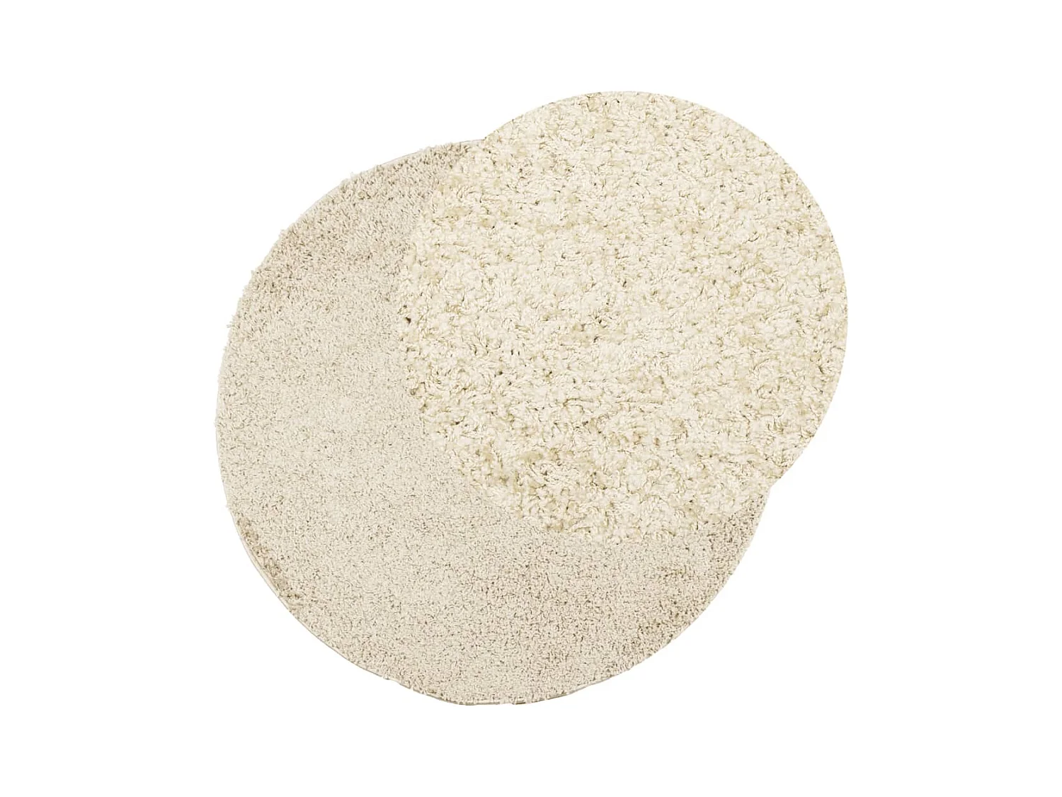 Tapis shaggy PAMPLONA poils longs moderne doré Ø 160 cm