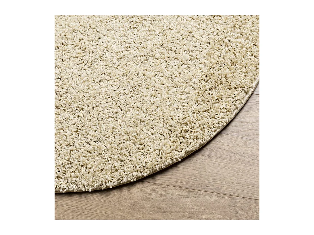 Tapis shaggy PAMPLONA poils longs moderne doré Ø 160 cm