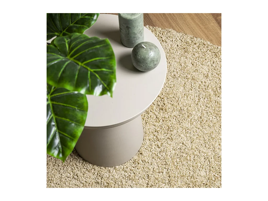 Tapis shaggy PAMPLONA poils longs moderne doré Ø 160 cm