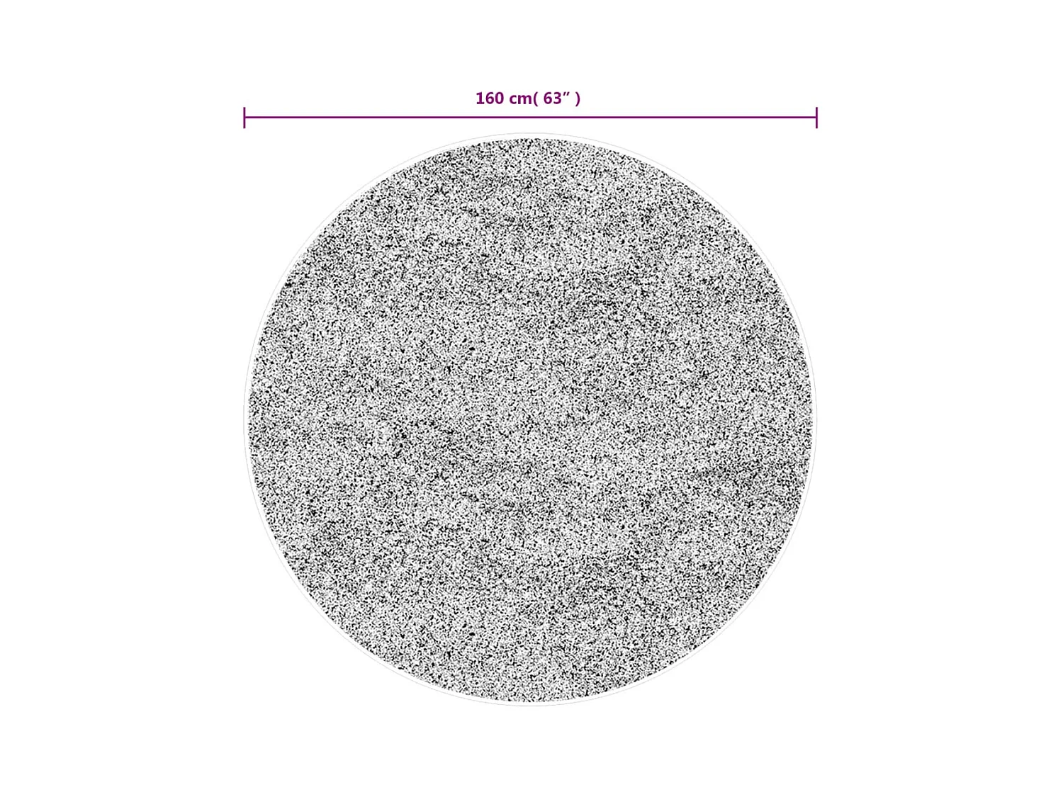 Tapis shaggy PAMPLONA poils longs moderne doré Ø 160 cm