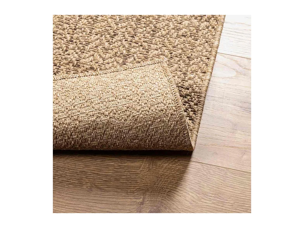 Tapis ZIZUR beige 100x200 cm aspect de jute intérieur extérieur