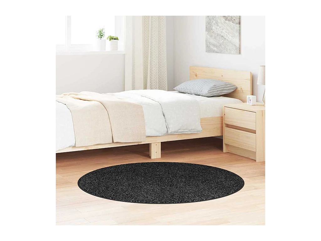 Tapis Gris foncé 120 x 120 cm Polypropylène