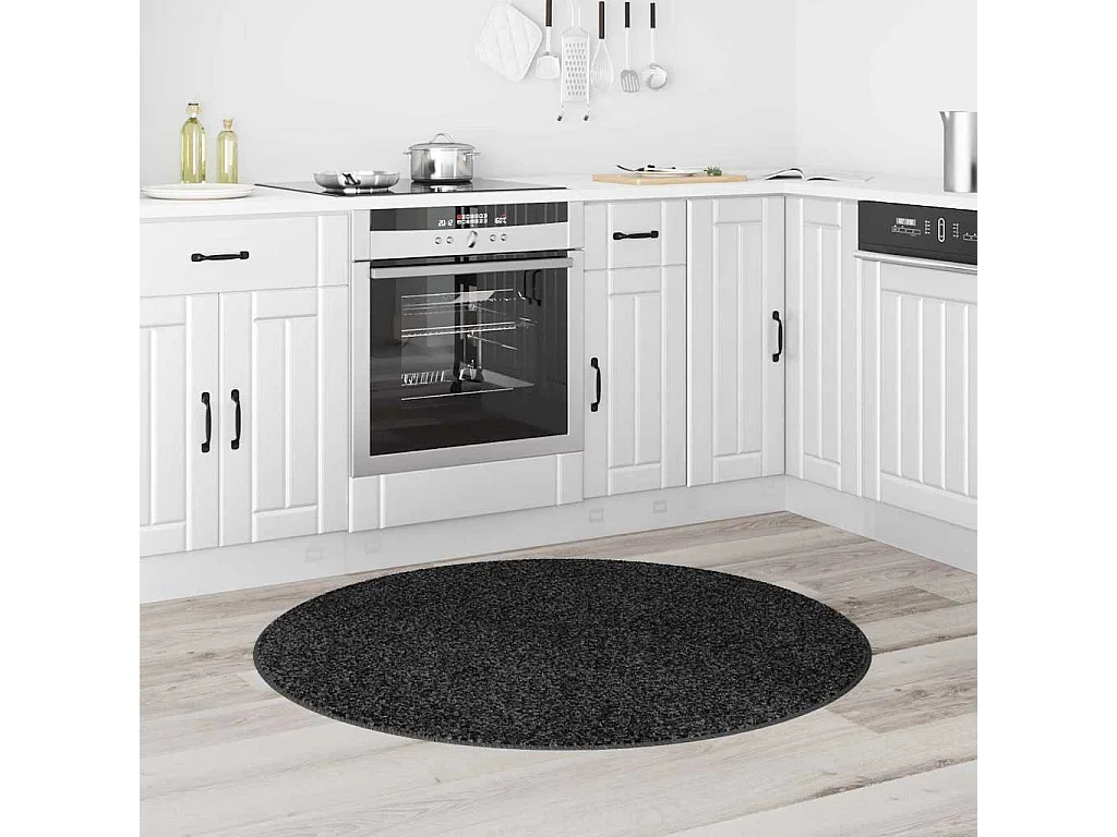 Tapis Gris foncé 120 x 120 cm Polypropylène