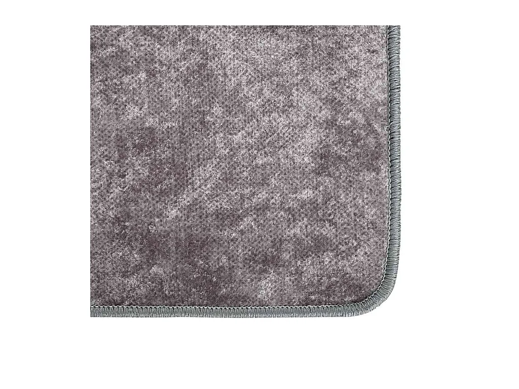 Tapis lavable antidérapant 160x230 cm gris