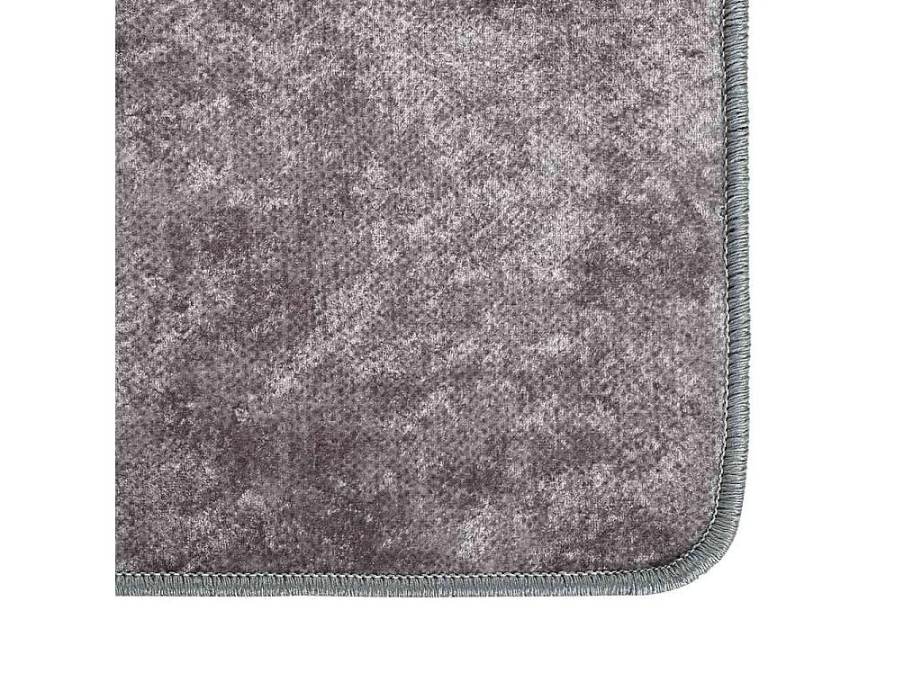 Tapis lavable antidérapant 160x230 cm gris