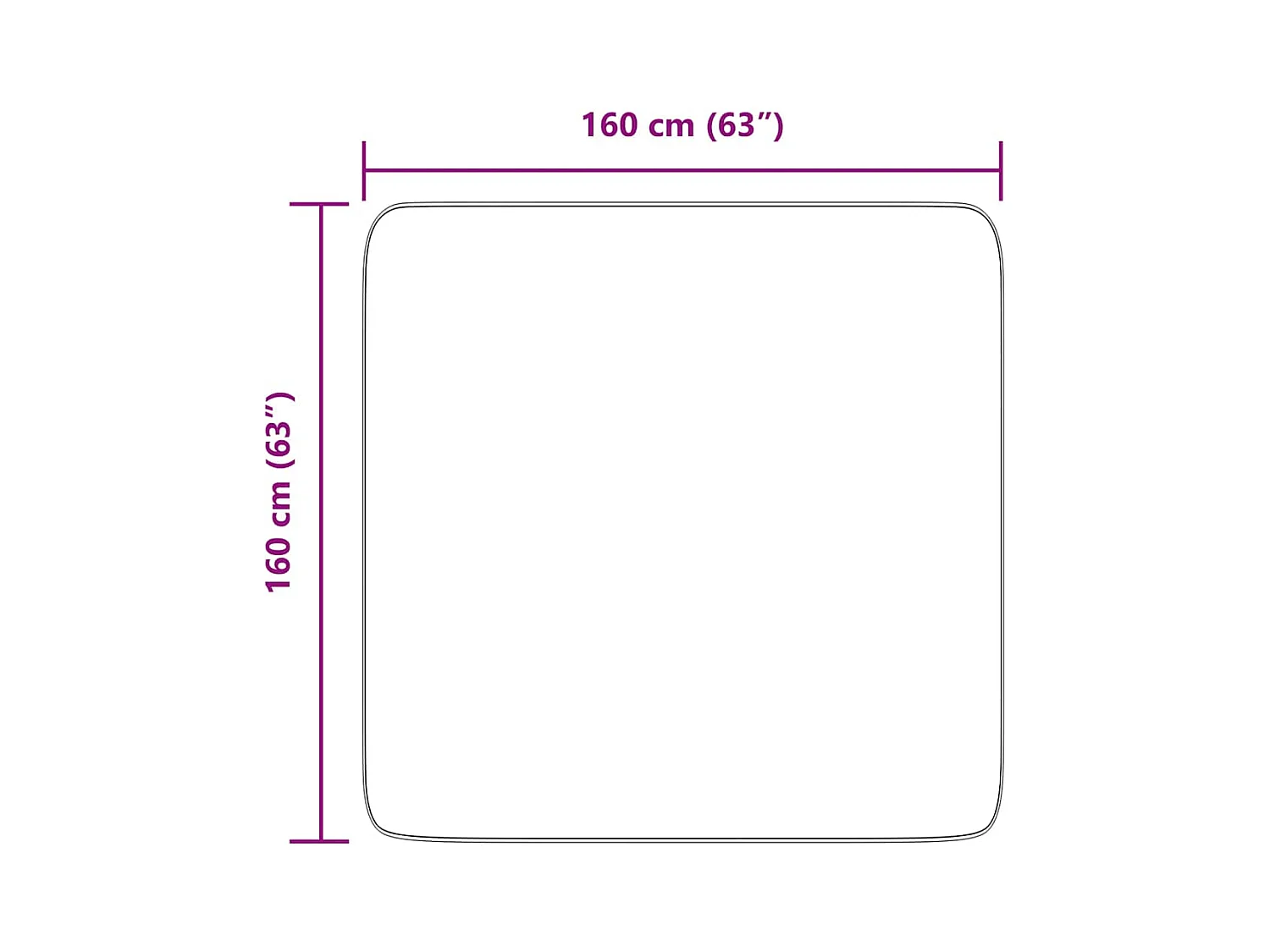 Tappeto shaggy a pelo lungo NAVARRA rosa cipria 160x160 cm