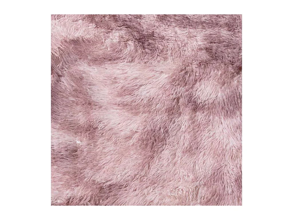Tapis Shaggy à poils longs NAVARRA rose poudré 160x160 cm