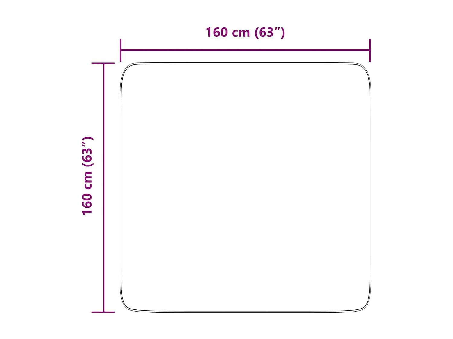 Tapis Shaggy à poils longs NAVARRA rose poudré 160x160 cm