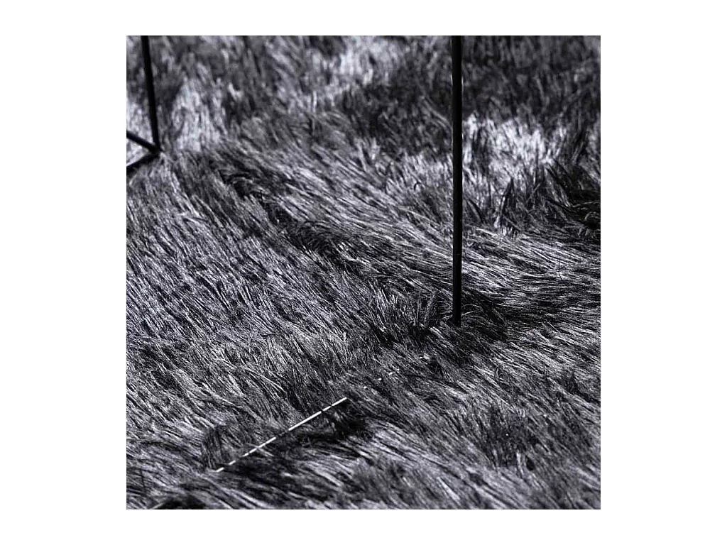 Alfombra de pelo largo NAVARRA gris oscuro 200x200 cm