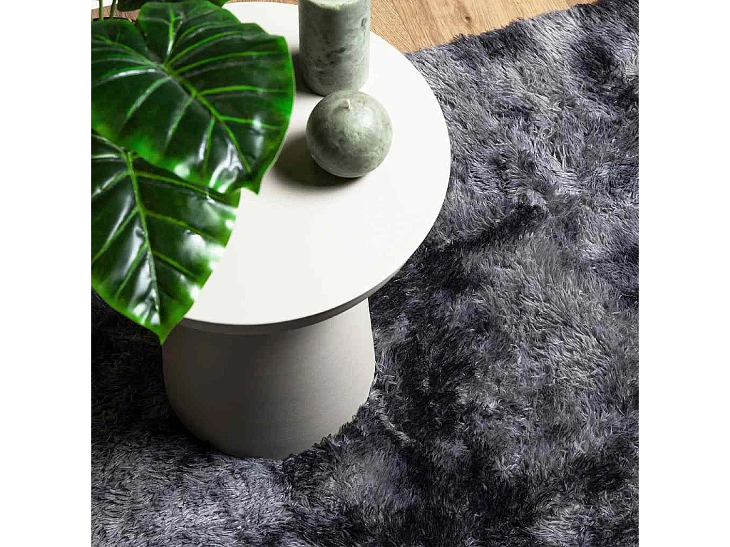 Alfombra de pelo largo NAVARRA gris oscuro 200x200 cm