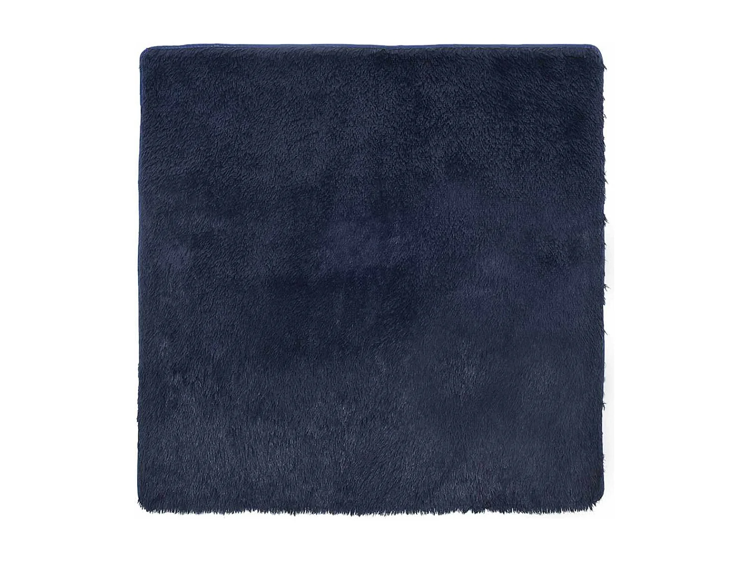 Tapis shaggy à poils longs NAVARRA bleu marine 200x200 cm