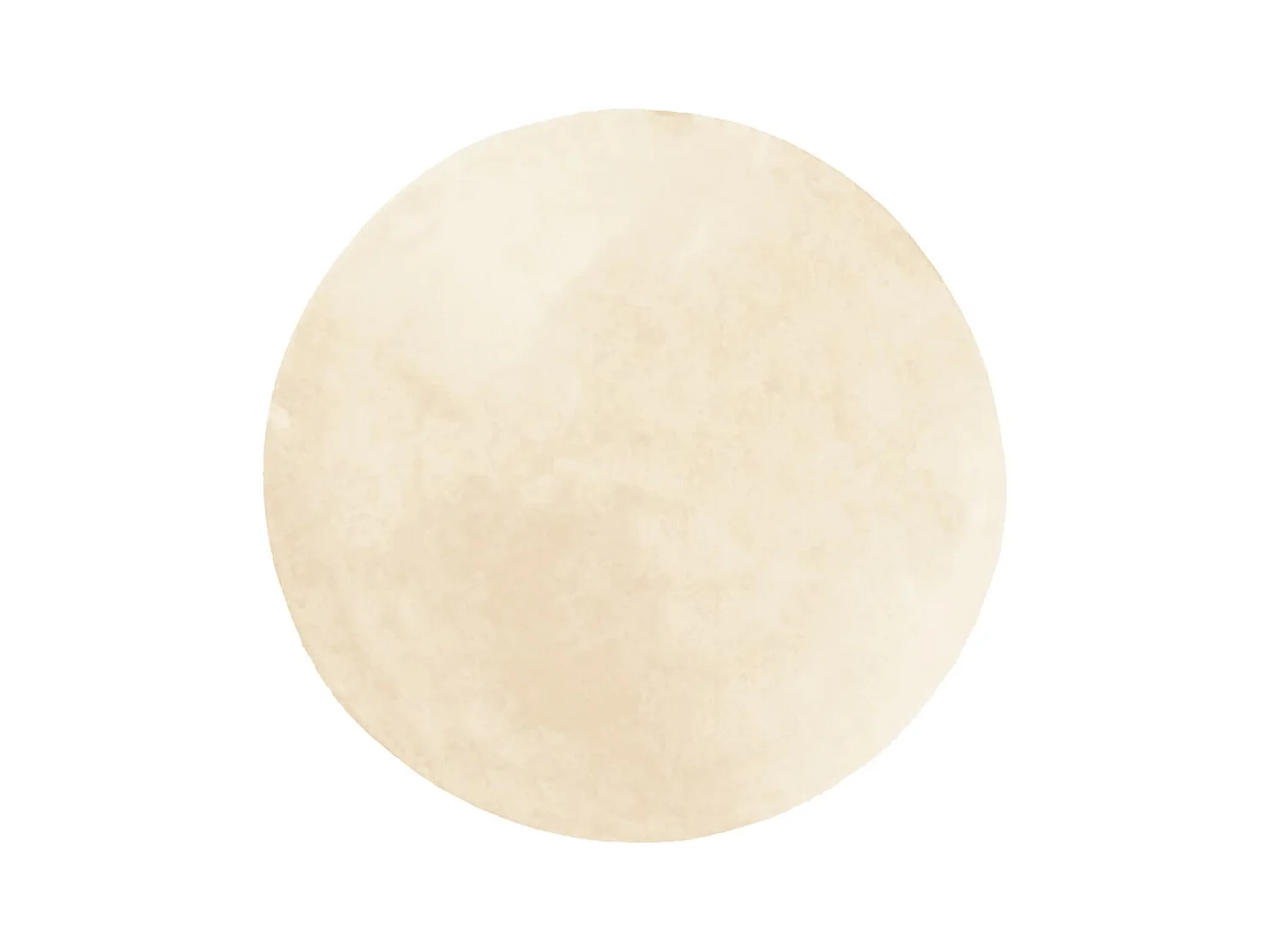 Tapis HUARTE à poils courts doux et lavable crème Ø 200 cm