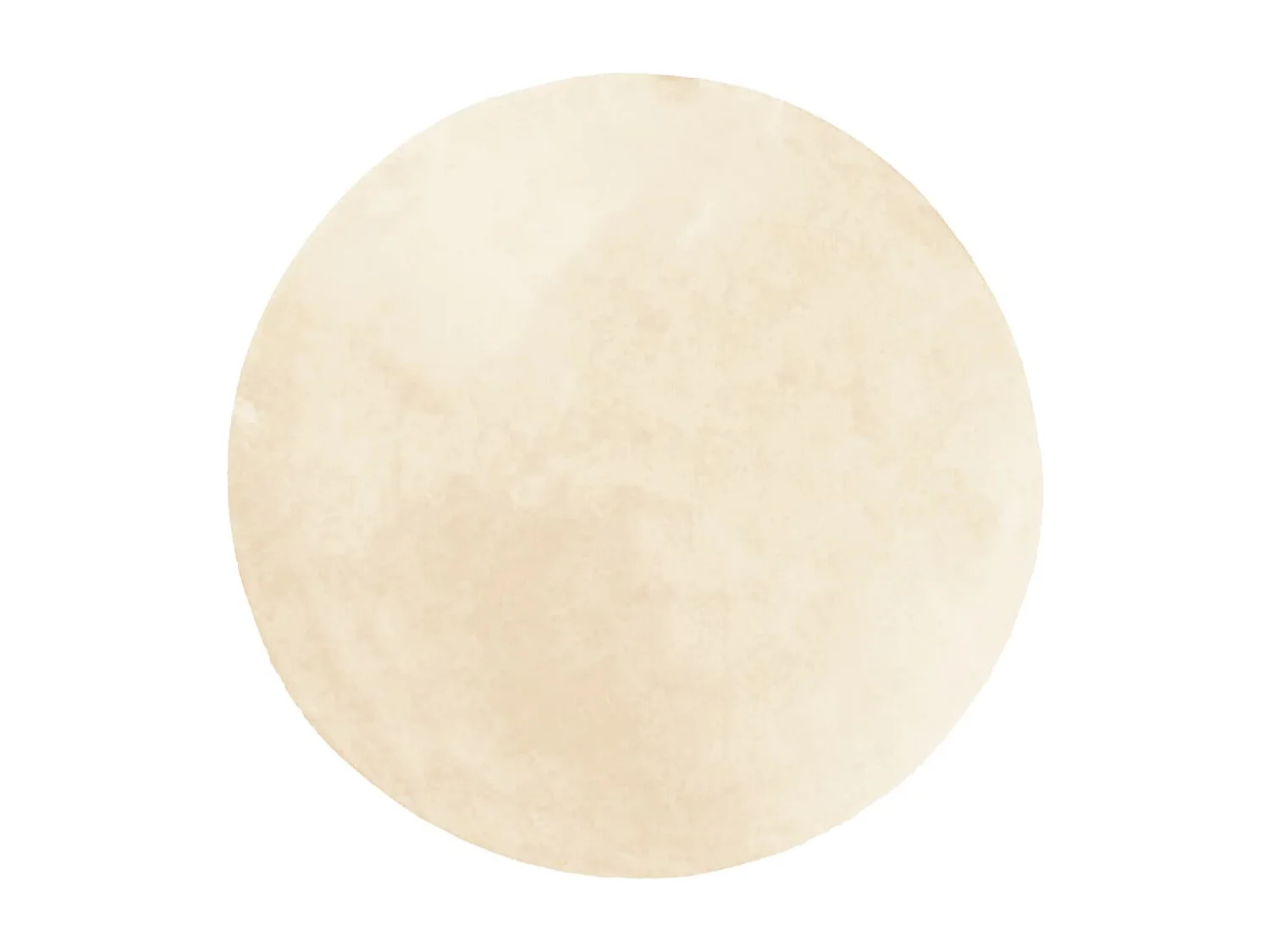 Tapis HUARTE à poils courts doux et lavable crème Ø 200 cm