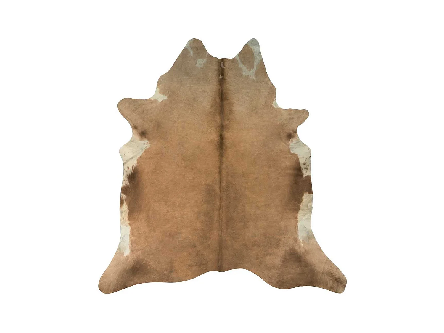 Echt koeienhuidkleed bruin en wit 180x220 cm