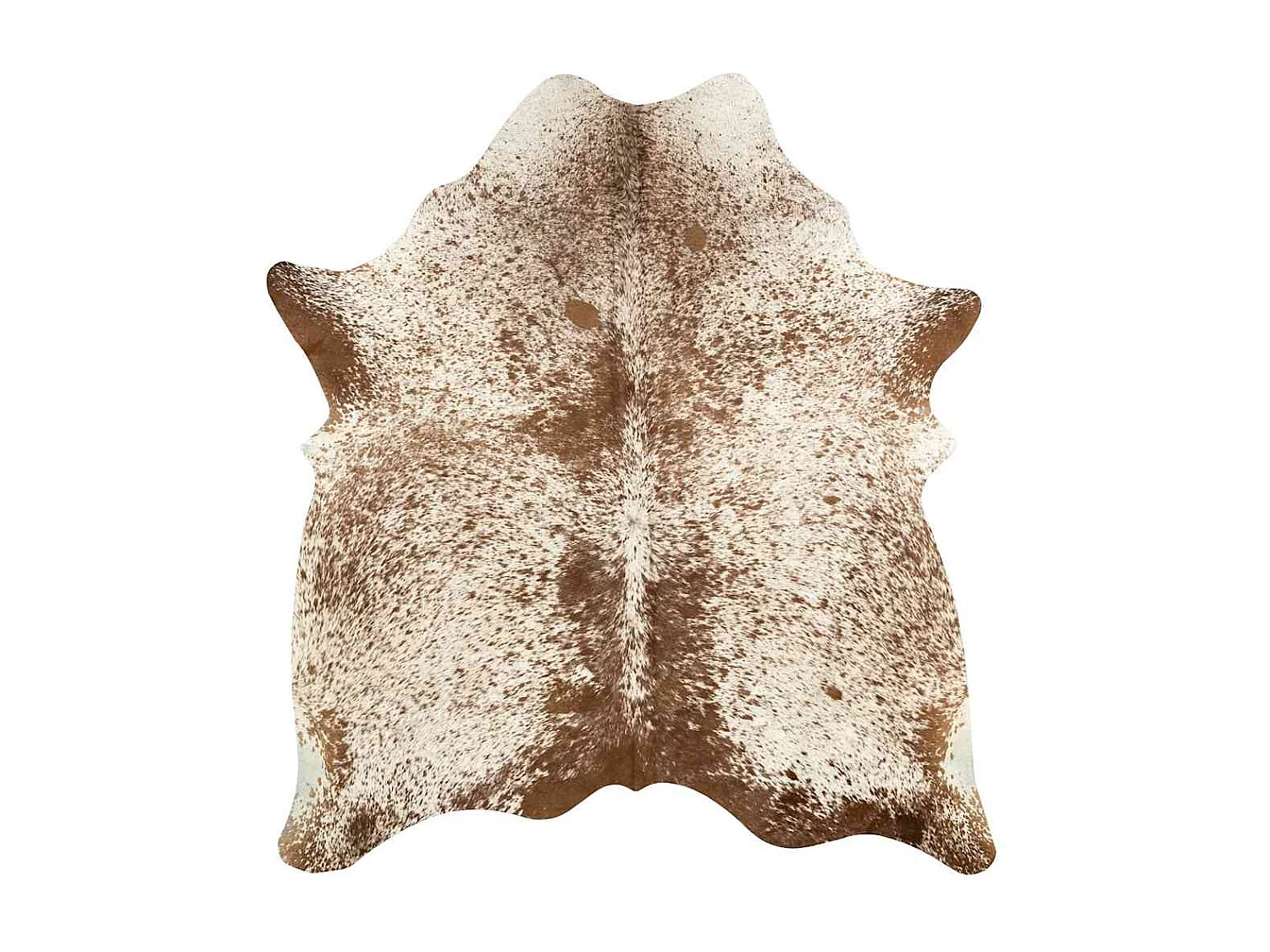 Tappeto in vera pelle di mucca marrone e bianco 180x220 cm