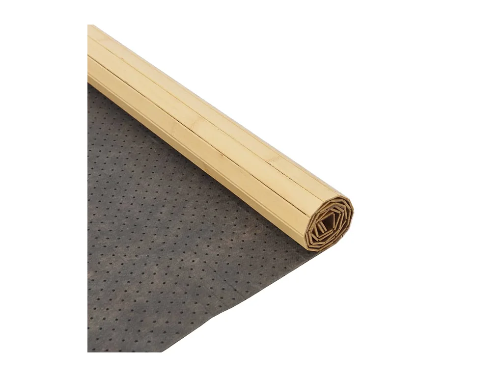 Tappeto rettangolare in bambù naturale chiaro 80x200 cm