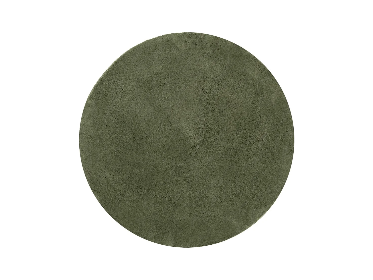 HUARTE vloerkleed met zachte en wasbare korte pool, bosgroen, Ø 120 cm