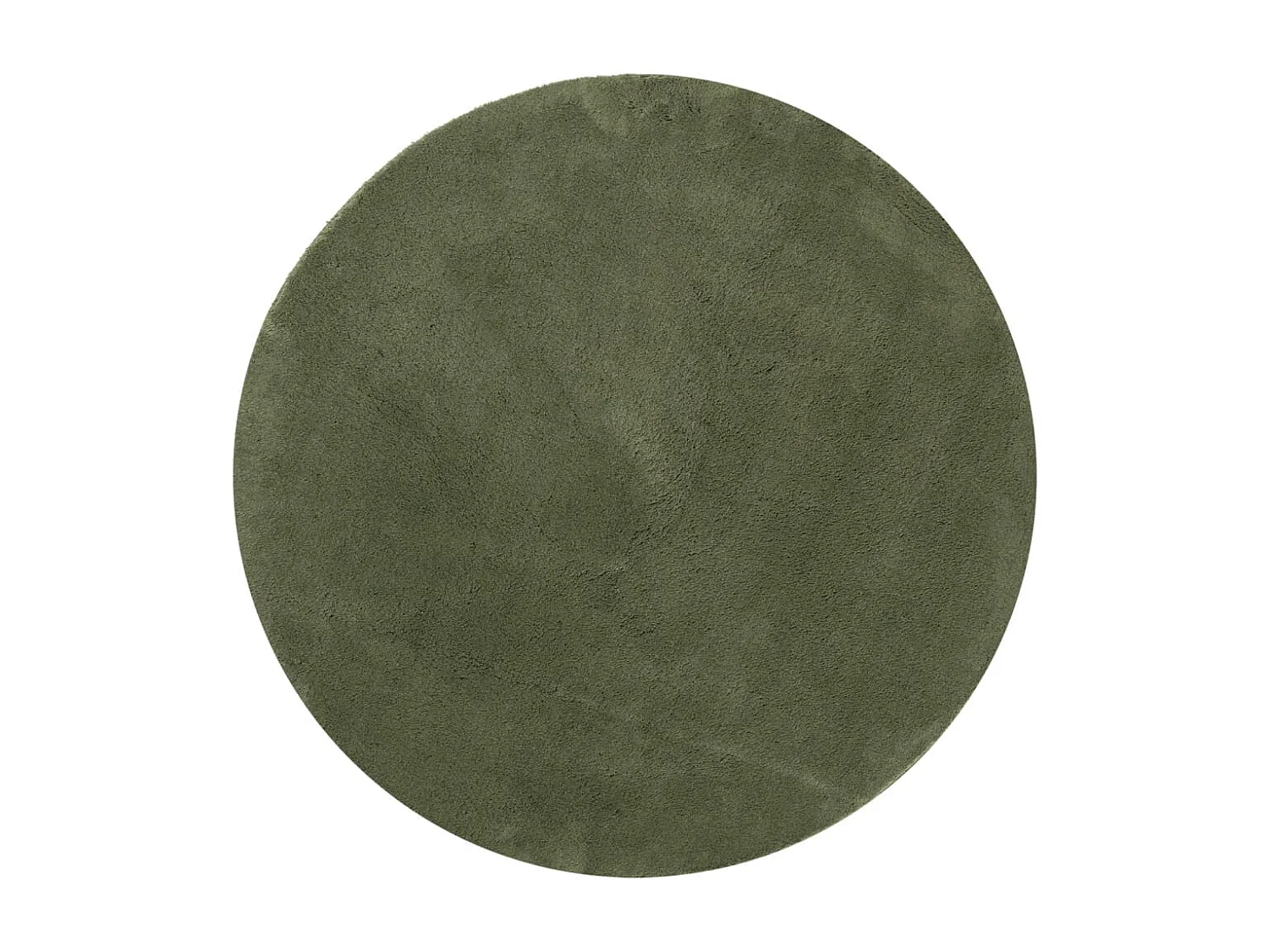 Tapis HUARTE à poils courts doux et lavable vert forêt Ø 120 cm