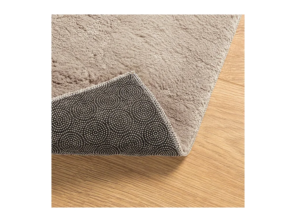 Tapis HUARTE à poils courts doux et lavable sable 80x150 cm