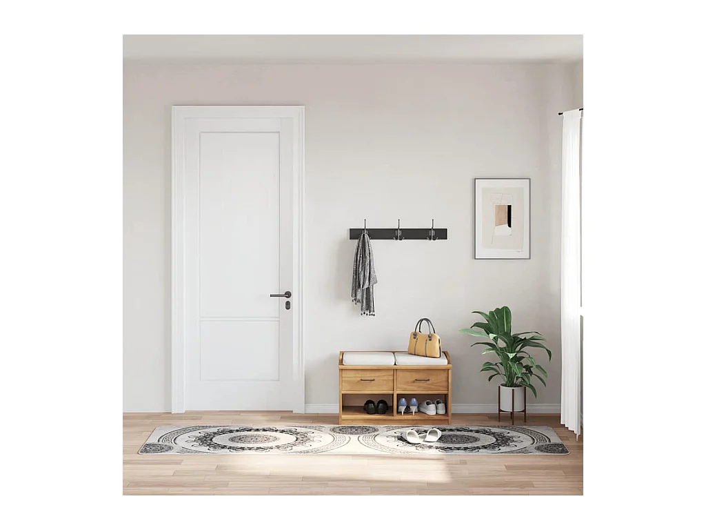 Tapis lavable antidérapant 80x300 cm Multicolore